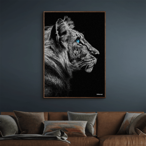 Tiger-Mørke-Brun-Eg-Plakatramme