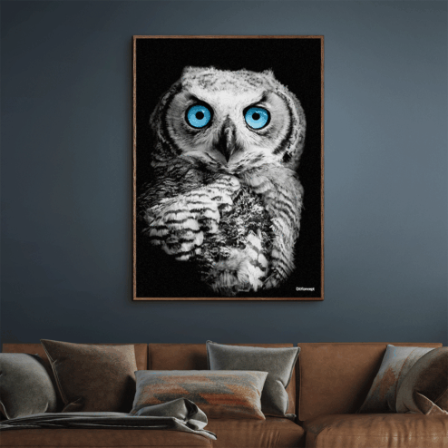 Ugle-Mørke-Brun-Eg-Plakatramme