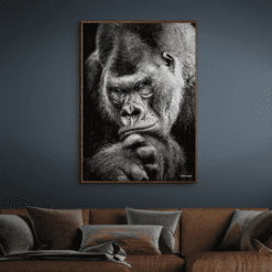 Gorilla-Mørke-Brun-Eg-Plakatramme