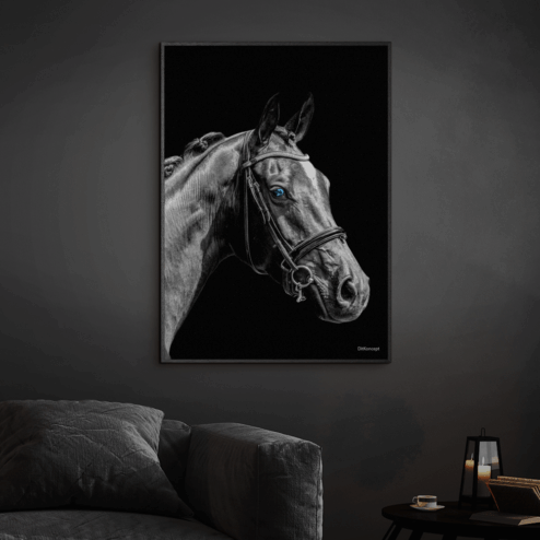 Hest-Sort-Plakatramme-Eg