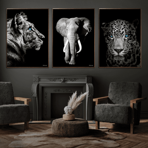 Tiger-Elefant-Jaguar-Plakat