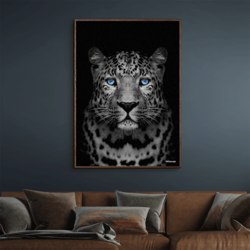 Gepard-Mørke-Brun-Eg-Plakatramme