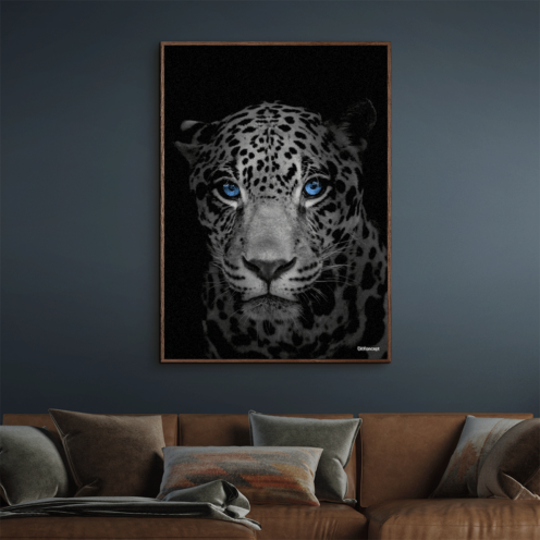 Jaguar-Mørke-Brun-Eg-Plakatramme