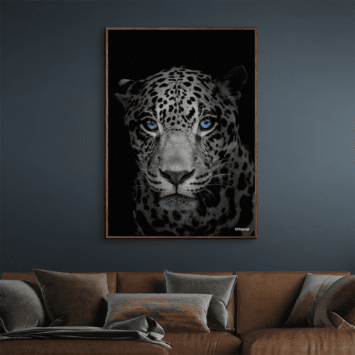 Jaguar-Mørke-Brun-Eg-Plakatramme