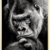 Gorilla-Plakat-Messing-Plakatramme