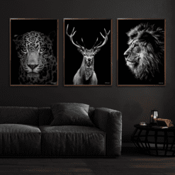 Jaguar-Hjort-Løve-Plakat