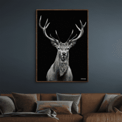 Kronhjort-Mørke-Brun-Eg-Plakatramme