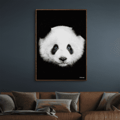 Panda-Mørke-Brun-Eg-Plakatramme