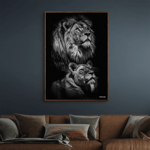 Power-Couple-Mørke-Brun-Eg-Plakatramme