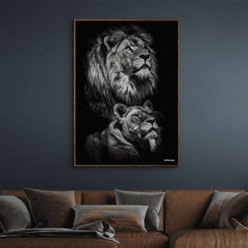 Power-Couple-Mørke-Brun-Eg-Plakatramme