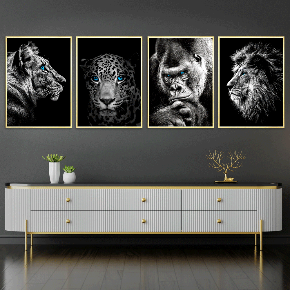 Tiger Jaguar Gorilla Løve