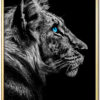 Tiger-Plakat-Messing-Ramme