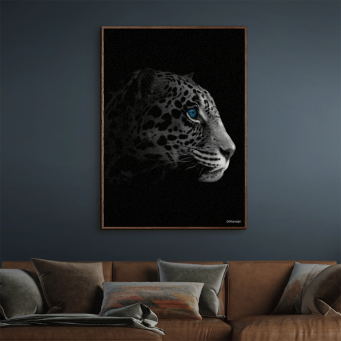 Fade-Leopard-Mørke-Brun-Eg-Plakatramme