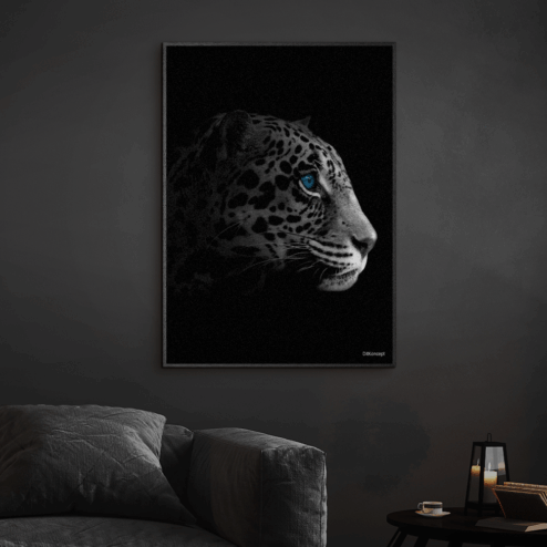 Fade-Leopard-Sort-Plakatramme-Eg