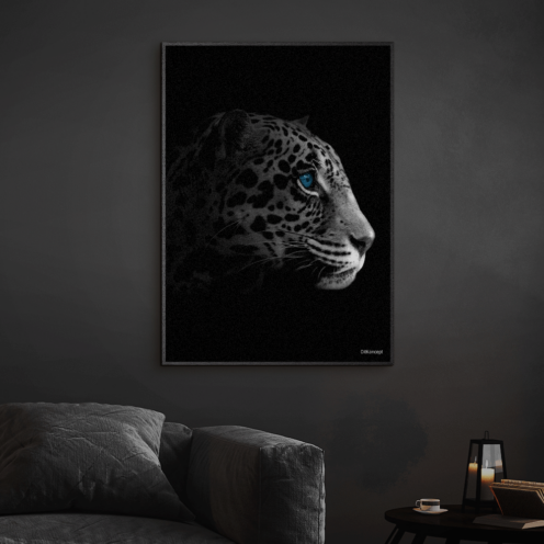 Fade-Leopard-Sort-Plakatramme-Eg