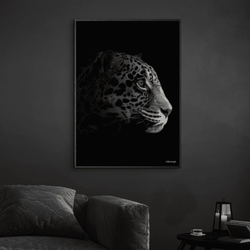 Fade-Leopard-Sort-Plakatramme-Eg
