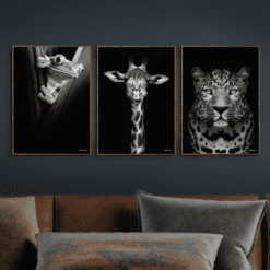 Frø-Giraf-Gepard 30x40