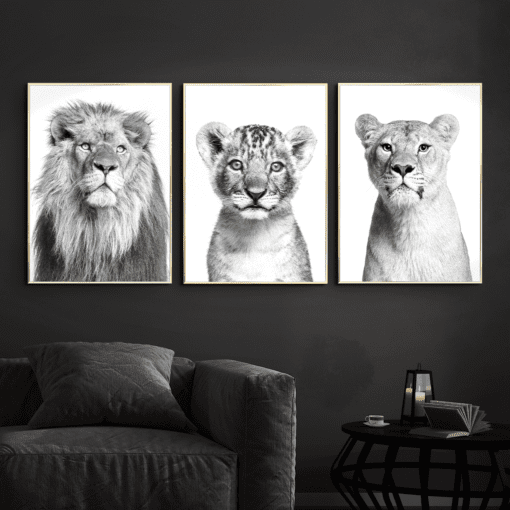 Løve Løveunge og hun tiger