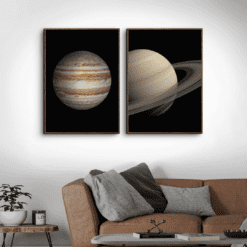 Jupier-og-Saturn-Planet-Plakater