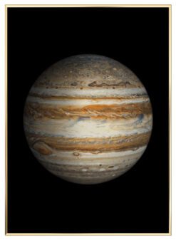 Jupiter-Planet-Plakat-Messing-Plakatramme