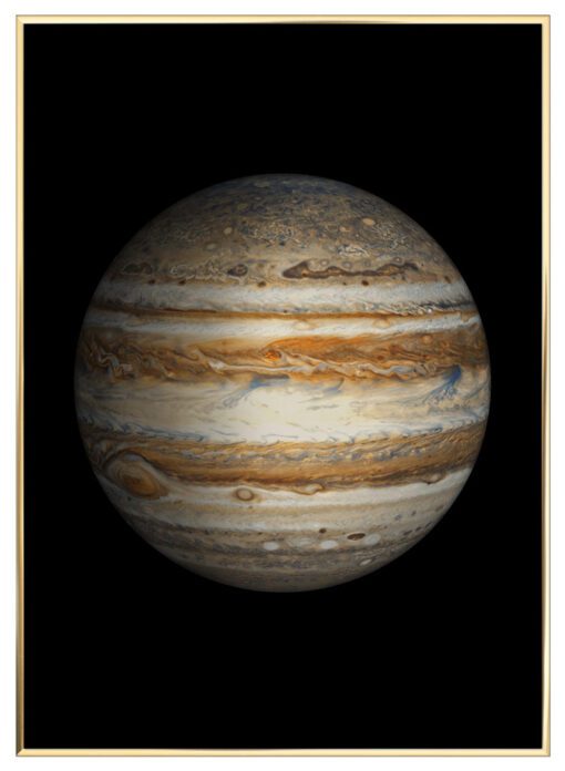Jupiter-Planet-Plakat-Messing-Plakatramme