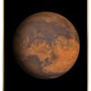 Mars-Planet-Plakat-Messing-Plakatramme