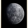 Merkur-Planet-Plakat-Messing-Plakatramme