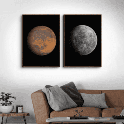 Merkur-og-Mars-Planet-Plakater