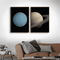 Uranus-og-Saturn-Planet-Plakater