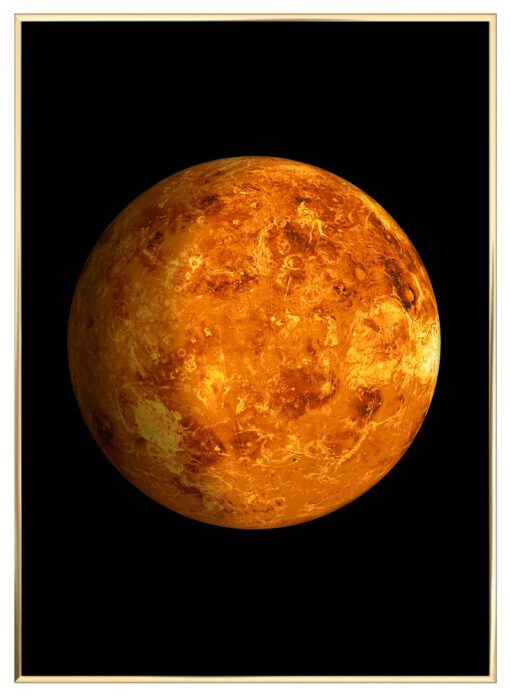 Venus-Planet-Plakat-Messing-Plakatramme