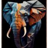 Elefant-Kunstplakat-Mørkebrun-ramme