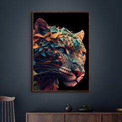 Jaguar-Kunstplakat-Mørkebrun-ramme-miljø