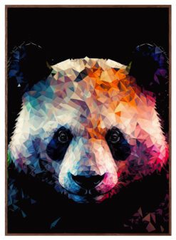 Panda-Kunstplakat-Brun-ramme-miljøbillede